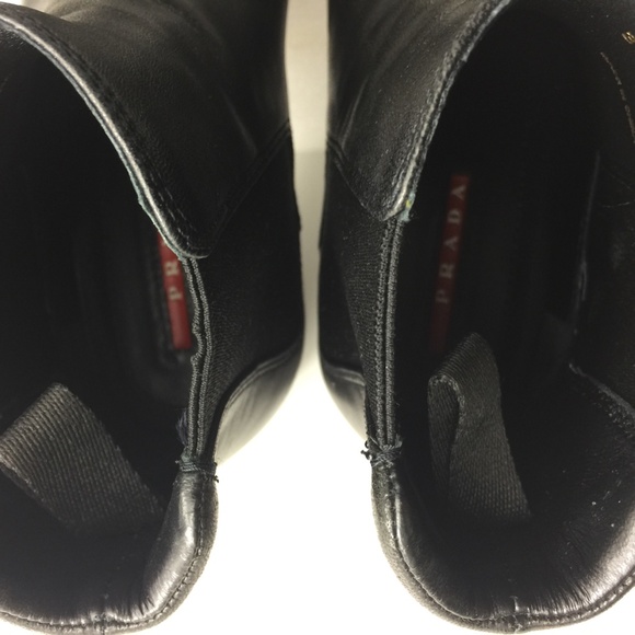 PRADA WOMEN'S BLACK BOOTS SIZE 35.5 US 5.5 - Picture 6 of 16